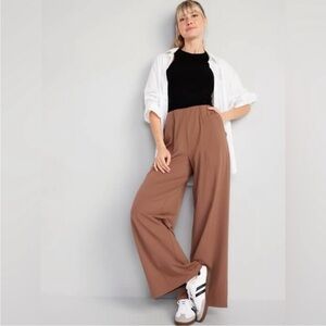 NWT UNWORN Old Navy High-Waisted Powersoft Wide-Leg Pants - BROWN SOLD OUT COLOR